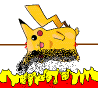 pikachu burning